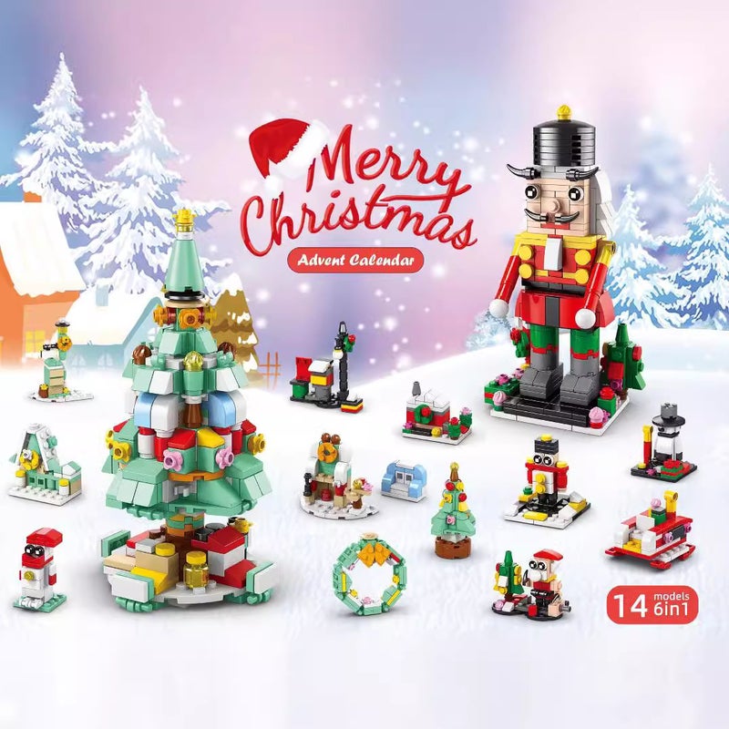 Christmas Blind Box New Product Compatible With Lego Poke Hole Gift Children'S Assembled Building Blocks Toy Model - Image 4